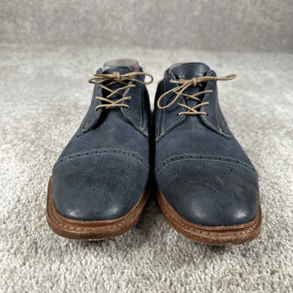 Allen Edmonds Bainbridge Men Size 13 D Navy Blue Cap Toe Derby Dress Shoes